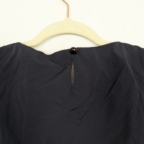 NWT Daisy Street Navy Blue Asymmetric Ruched Crop Top Size S - Picture 5 of 11